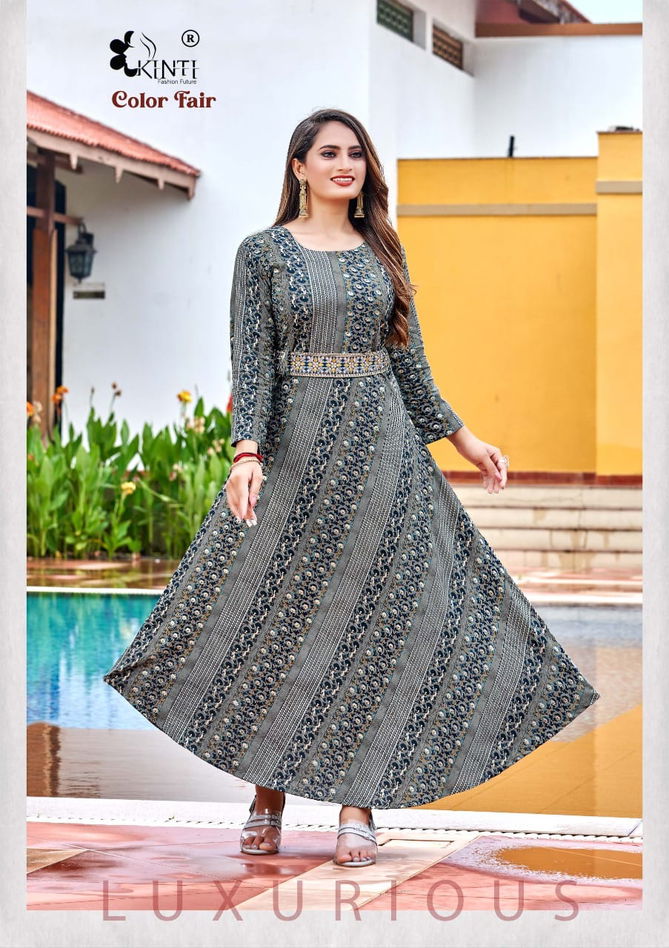 Kinti Color Fair Fancy Wholesale Party Wear Anarkali Kurtis